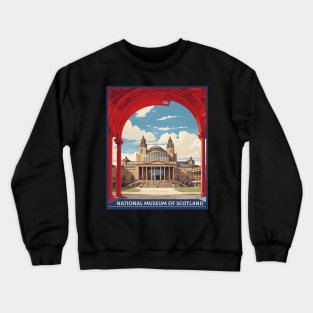 National Museum of Scottland United Kingdom Vintage Travel Tourism Poster Crewneck Sweatshirt